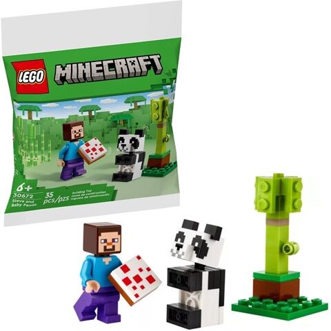 30672 Minecraft Steve and Baby Panda - 1