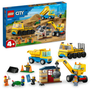 60391 City Construction Trucks and Wrecking Ball Crane - LEGO®