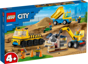 60391 City Construction Trucks and Wrecking Ball Crane - 2