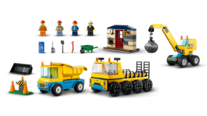 60391 City Construction Trucks and Wrecking Ball Crane - 5