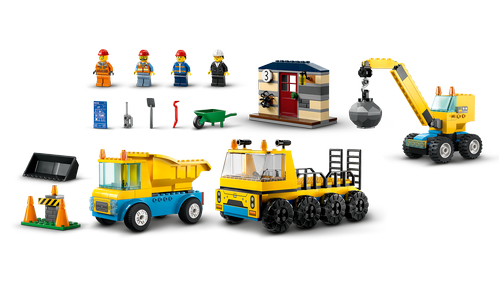 60391 City Construction Trucks and Wrecking Ball Crane - 5