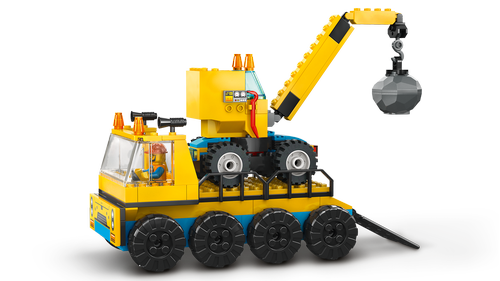 60391 City Construction Trucks and Wrecking Ball Crane - 6