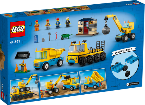 60391 City Construction Trucks and Wrecking Ball Crane - 3