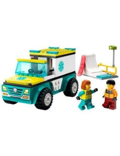 60403 City Emergency Ambulance and Snowboarder - 4