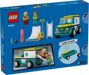 60403 City Emergency Ambulance and Snowboarder - 3