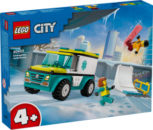 60403 City Emergency Ambulance and Snowboarder - 2