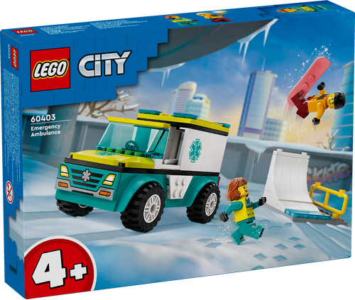 60403 City Emergency Ambulance and Snowboarder - 2