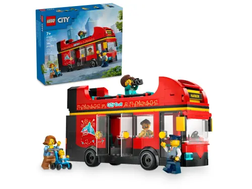 60407 City Red Double-Decker Sightseeing Bus - 1