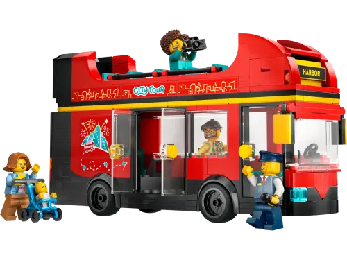 60407 City Red Double-Decker Sightseeing Bus - 4