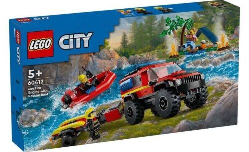 60412 City 4x4 Fire Truck with Rescue Boat - 2