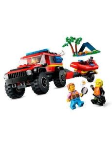 60412 City 4x4 Fire Truck with Rescue Boat - 4