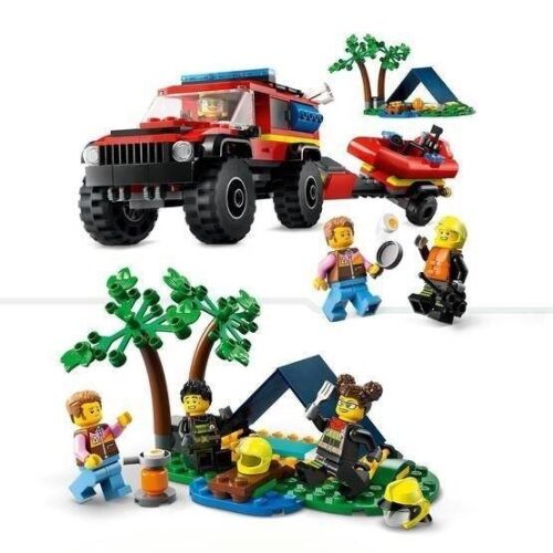 60412 City 4x4 Fire Truck with Rescue Boat - 6