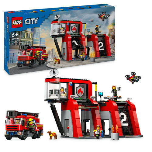 60414 City Fire Station with Fire Truck - 1