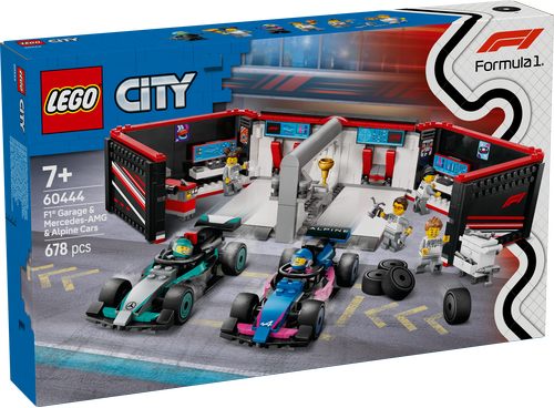 60444 City F1® Garage & Mercedes-AMG & Alpine Cars - 2