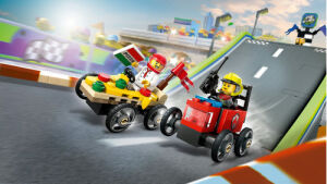 60458 City Pizza vs. Fire Truck Race Car Pack - 4