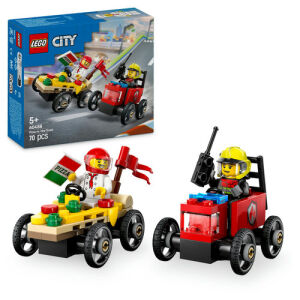 60458 City Pizza vs. Fire Truck Race Car Pack - 1