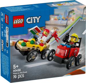 60458 City Pizza vs. Fire Truck Race Car Pack - 2