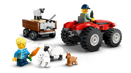 60461 City Red Farm Tractor with Trailer & Sheep - 6