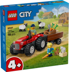 60461 City Red Farm Tractor with Trailer & Sheep - 2