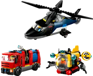 60462 City Helicopter, Fire Truck & Submarine Remix - 4