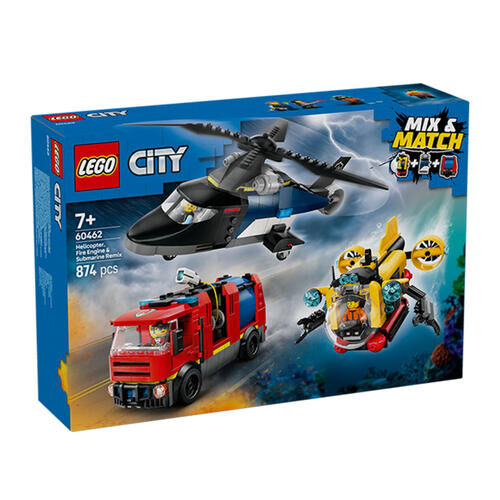 60462 City Helicopter, Fire Truck & Submarine Remix - 2