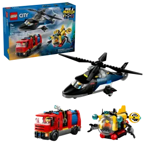 60462 City Helicopter, Fire Truck & Submarine Remix - 1