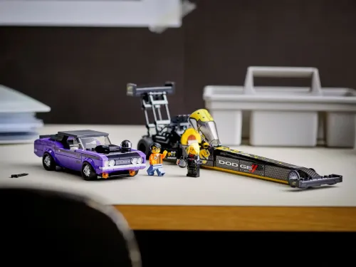 76904 SPEED CHAMPIONS Mopar Dodge#SRT Top Fuel Dragster and 1970 Dodge Challenger T/A - 12