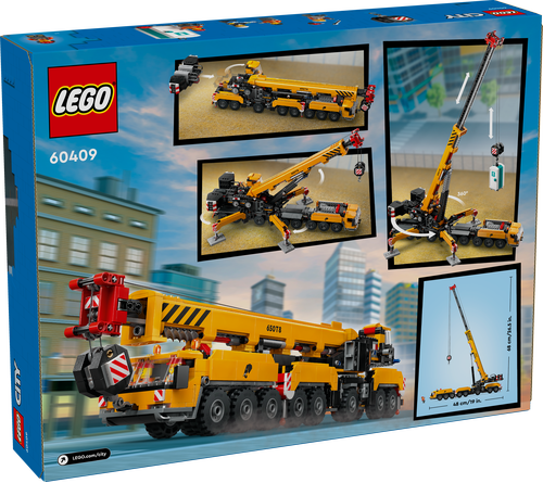 60409 City Yellow Mobile Construction Crane Toy  - 3